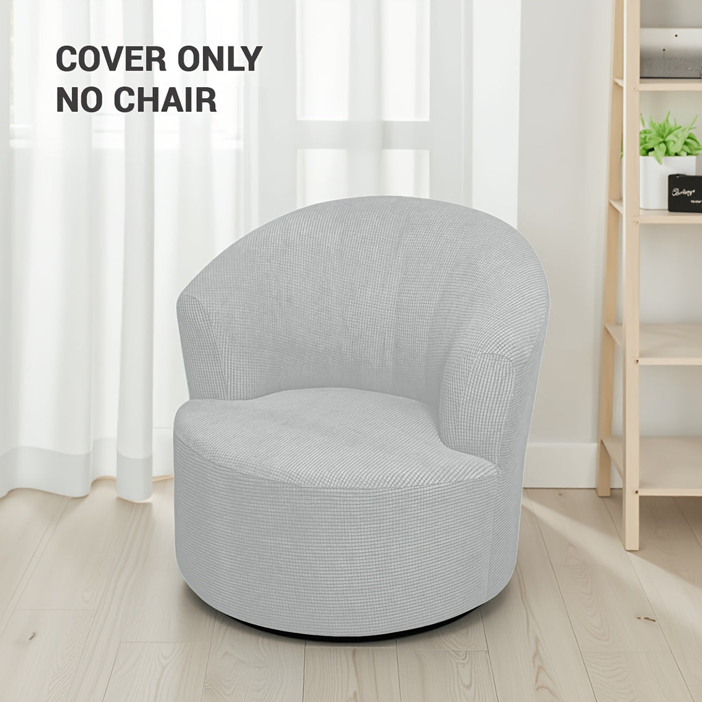 Housse de fauteuil extensible en velours côtelé jacquard pour fauteuil, vue d'ensemble