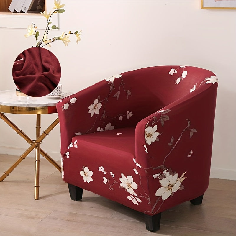 Housse de canapé extensible en fibre de lait à motif géométrique pour fauteuil, vue d'ensemble